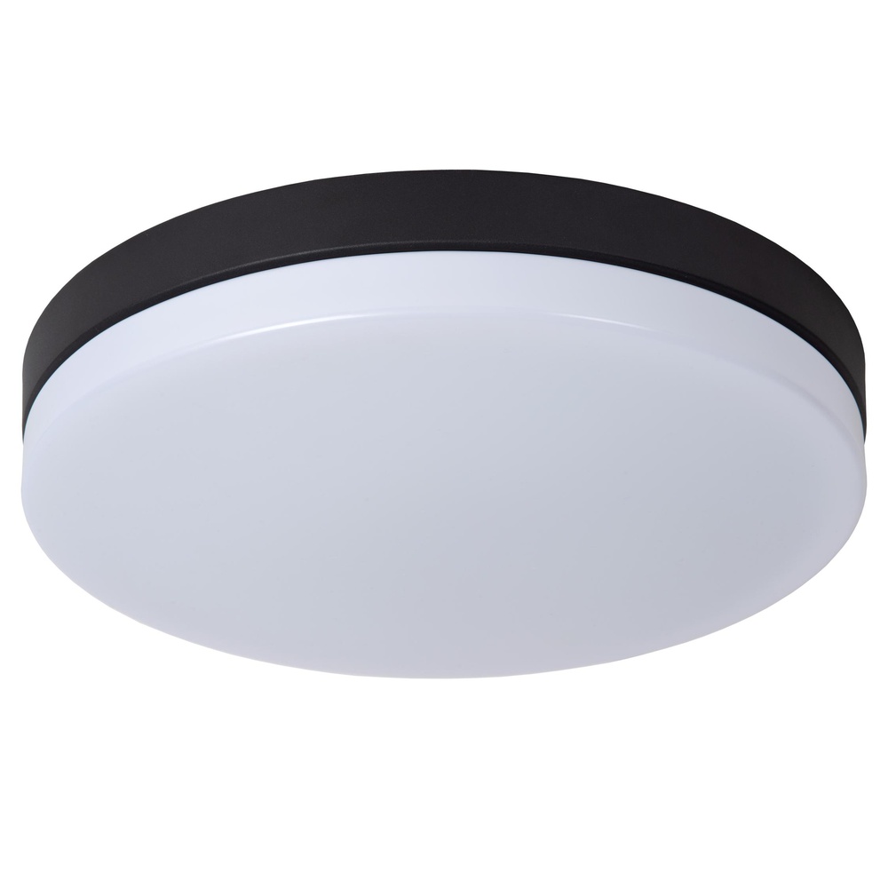 Lucide PlafonniereBiskit Ø 40cm - IP44 zwart - 79111/40/30